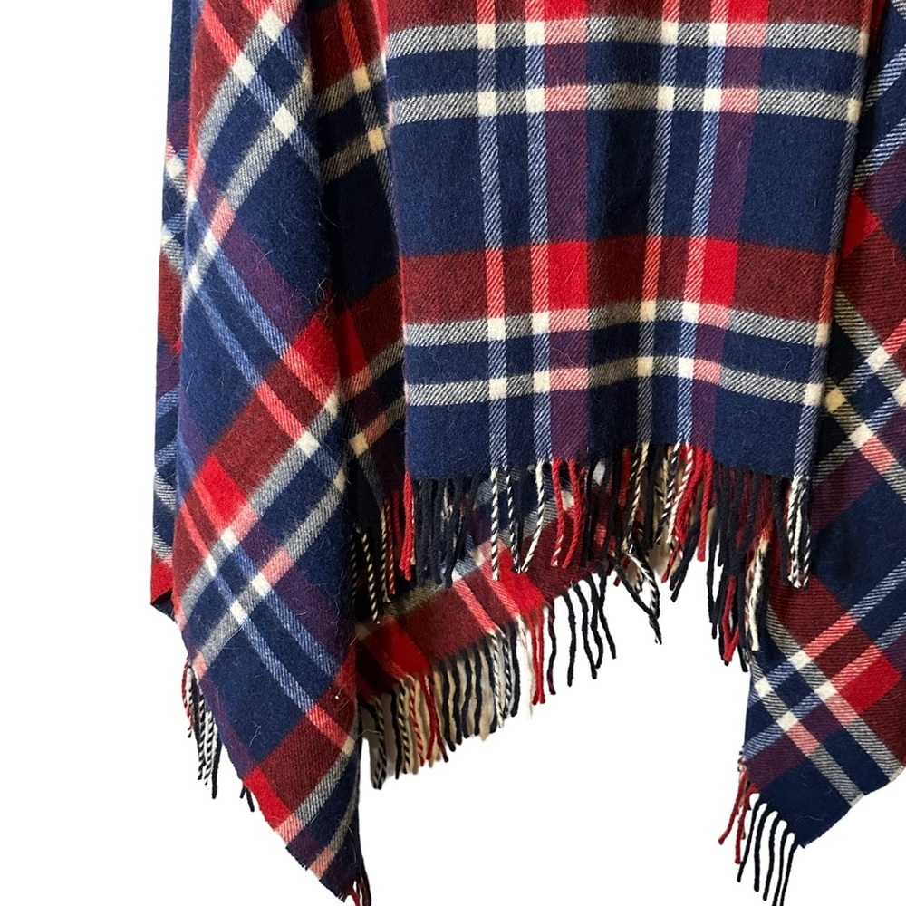 Brooks Brothers Red Fleece 100% Wool Wrap Cape Cardigan Made‎ in England - Picture 7 of 13